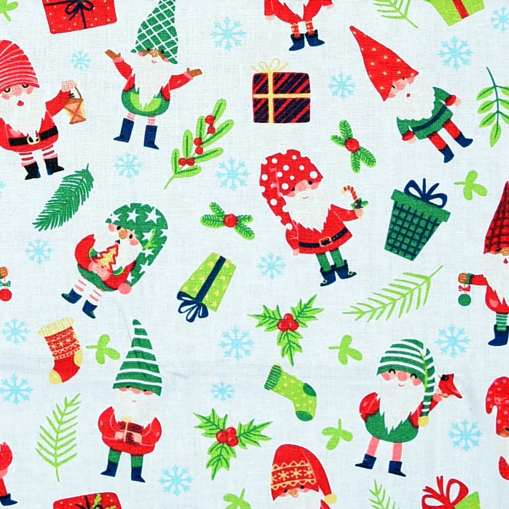 Promo βοΈ Christmas Gnomes Cotton Fabric by Loops & Threads® π