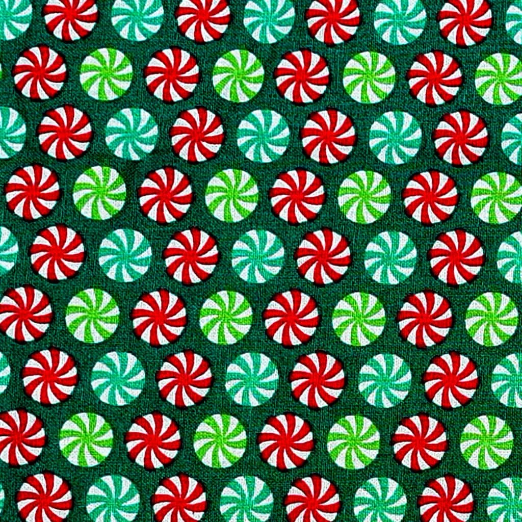 Discount βοΈ Peppermints Cotton Fabric by Loops & Threads® β