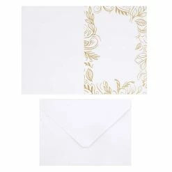 Wholesale 🛒 5" x 7" Flower Foil Cards & Envelopes by Recollections™, 24ct. 🔔