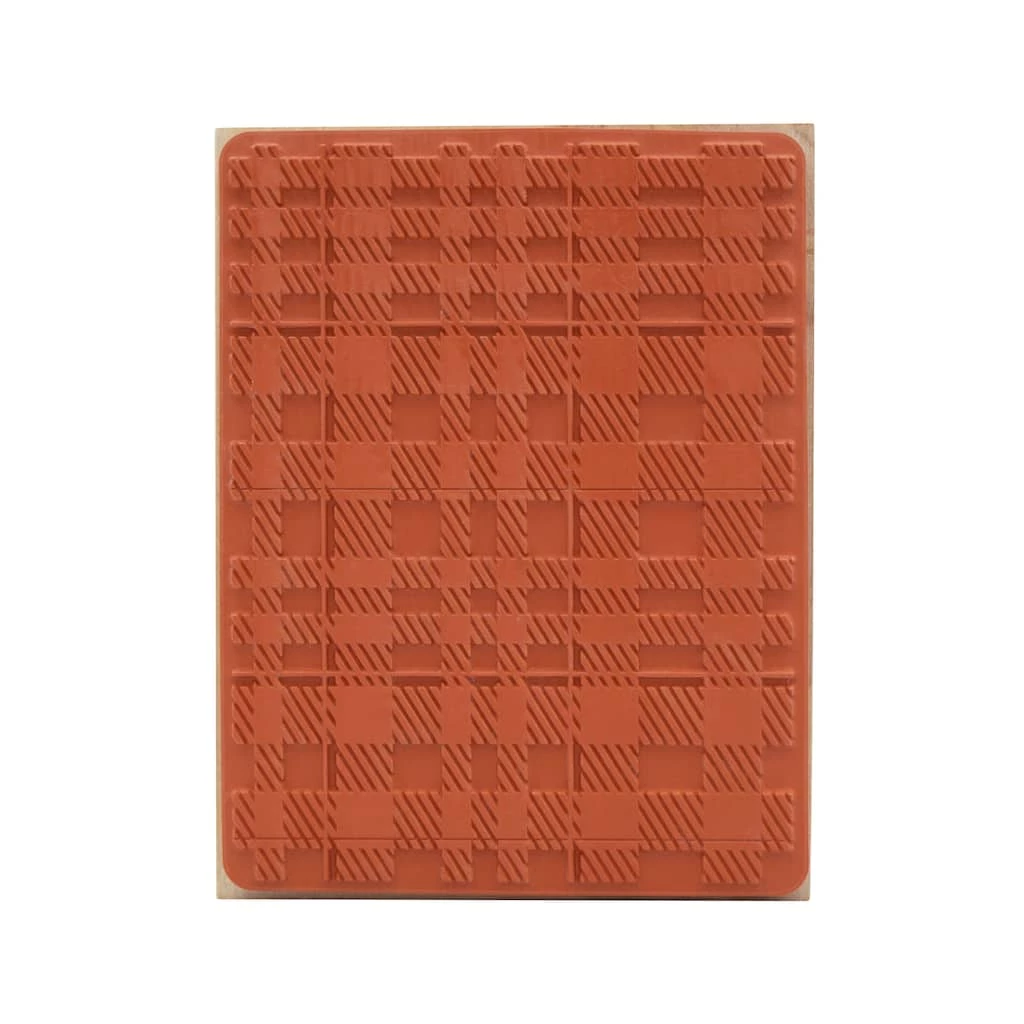 Flash Sale βοΈ Plaid Print Wood Stamp by Recollections™ π - Image 3