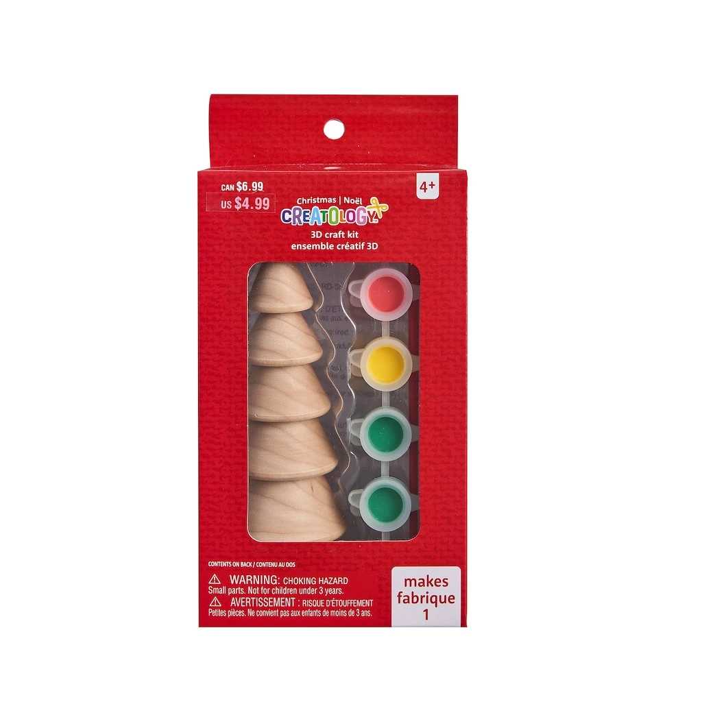 Budget βοΈ 6" Wood Tree 3D Craft Painting Kit by Creatology™ π Christmas π₯