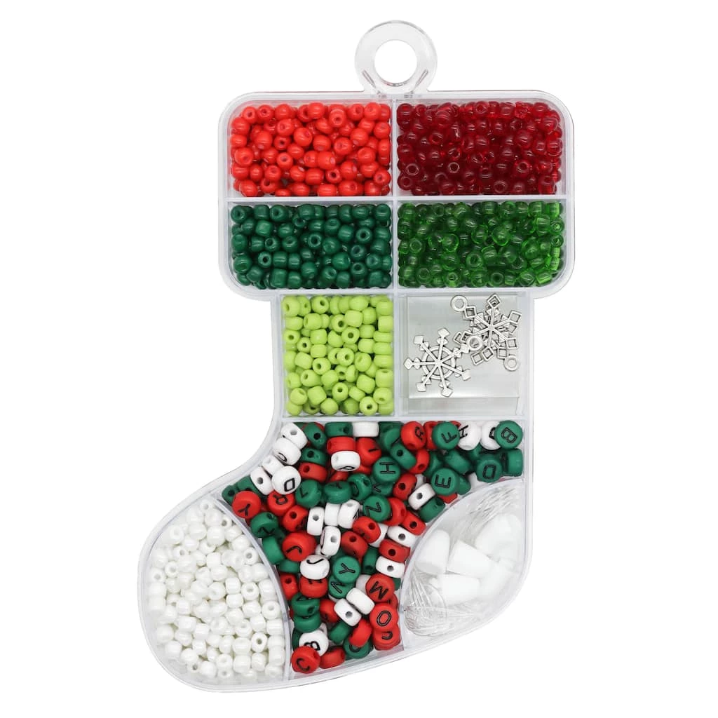 Buy π Traditional π Christmas Stocking Bead Box Kit by Creatology™ βοΈ - Image 2