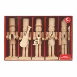 Cheapest 🎁 6" DIY Mini Wood Musical Nutcracker Accents, 5ct. by Make Market® 💯