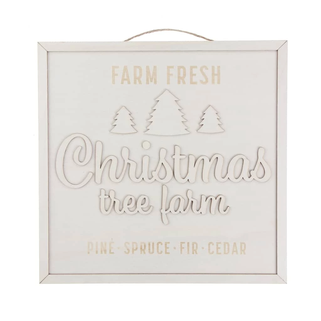 Brand new βοΈ Unfinished β Christmas Tree Farm Wall Plaque by Make Market® π