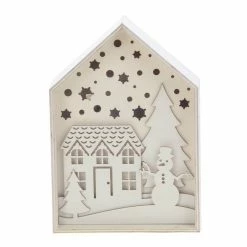 Best reviews of π 6" Unfinished LED Winter Scene Box by Make Market® π