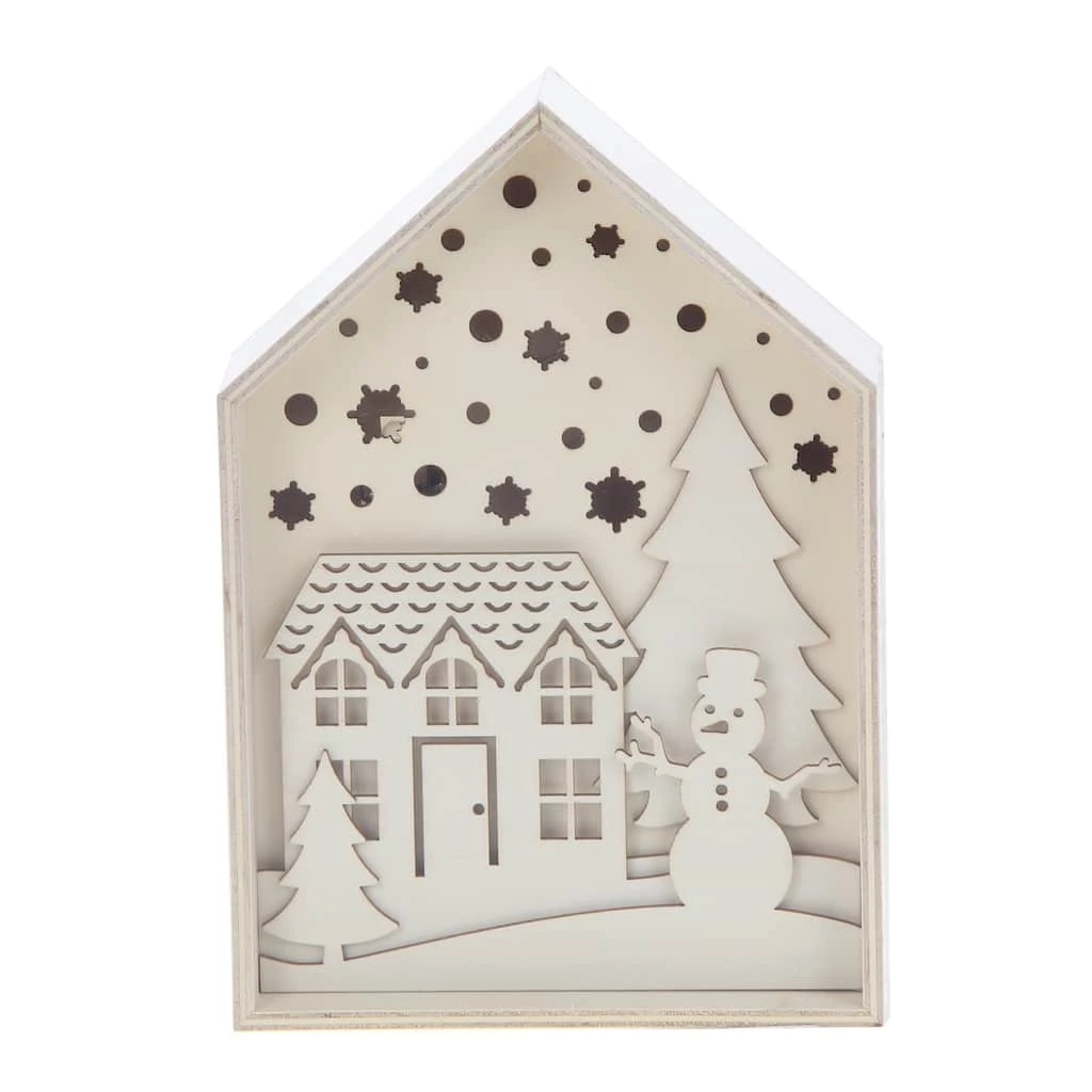 Best reviews of π 6" Unfinished LED Winter Scene Box by Make Market® π