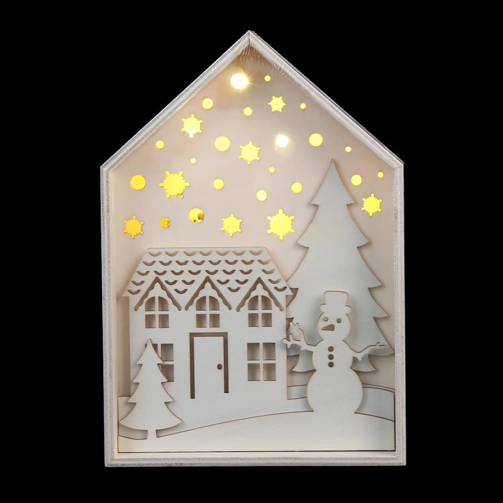 Best reviews of π 6" Unfinished LED Winter Scene Box by Make Market® π - Image 2