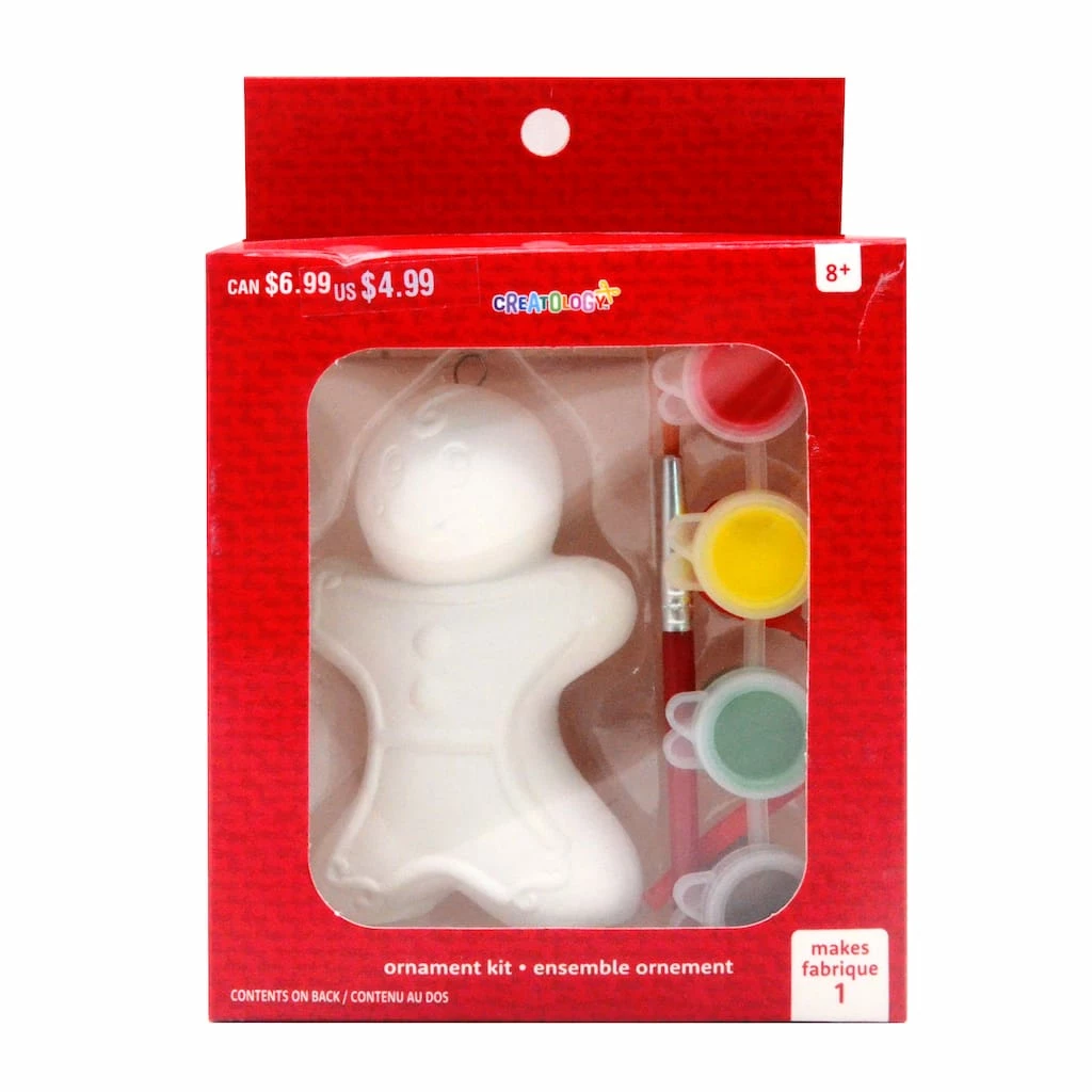 Best Sale π Gingerbread Man Color Your Own 3D Ceramic Ornament Kit by Creatology™ π - Image 2