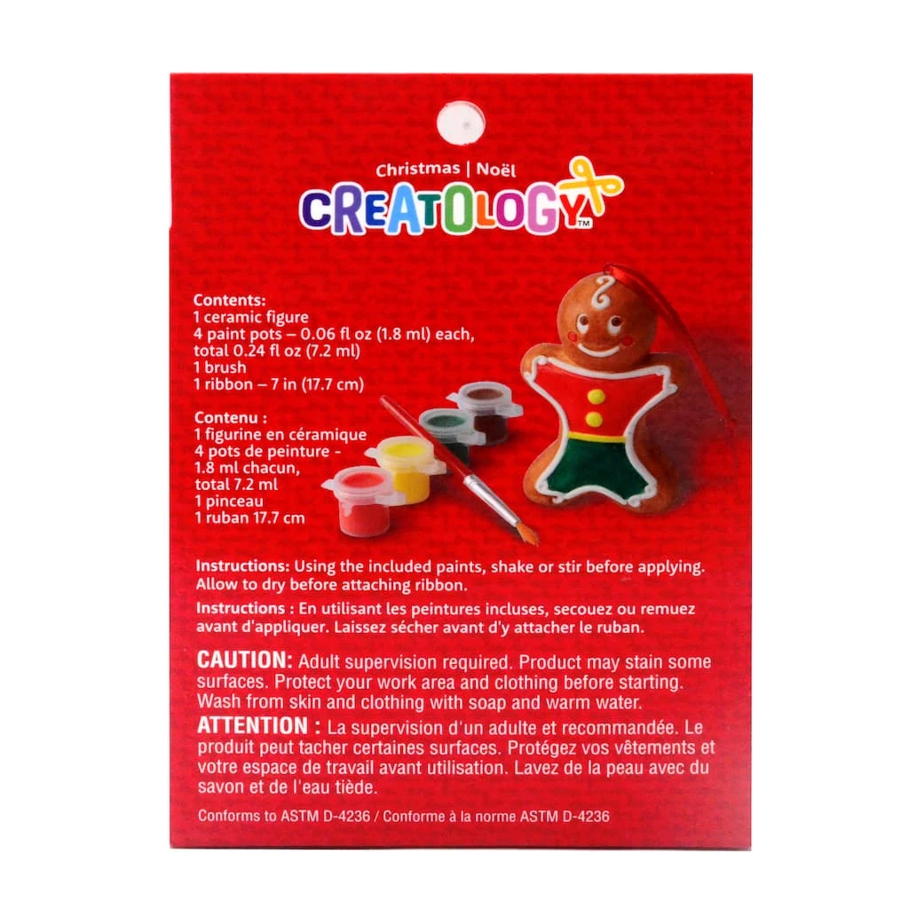 Best Sale π Gingerbread Man Color Your Own 3D Ceramic Ornament Kit by Creatology™ π - Image 3