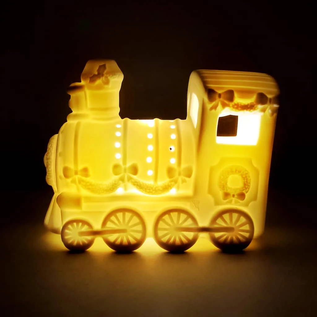 Outlet π 7" DIY Pre-Lit Ceramic Train Décor by Make Market® β Christmas π - Image 2