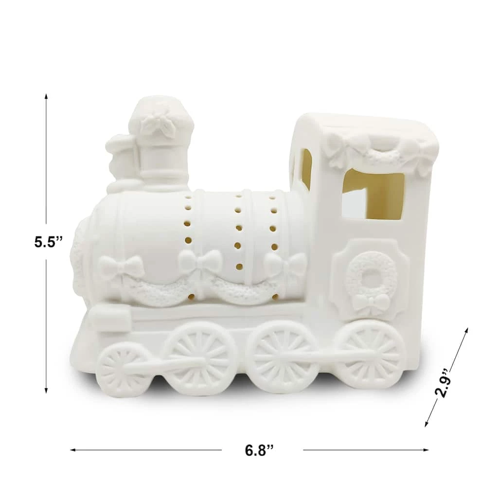 Outlet π 7" DIY Pre-Lit Ceramic Train Décor by Make Market® β Christmas π - Image 3