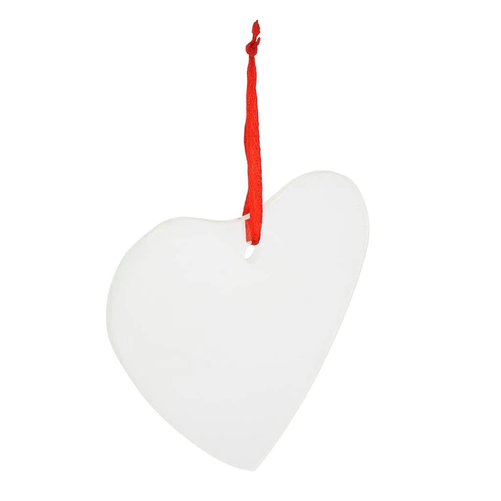Brand new β 3.5" D.I.Y. Clear Beveled Glass Heart Ornament by Make Market® π - Image 2