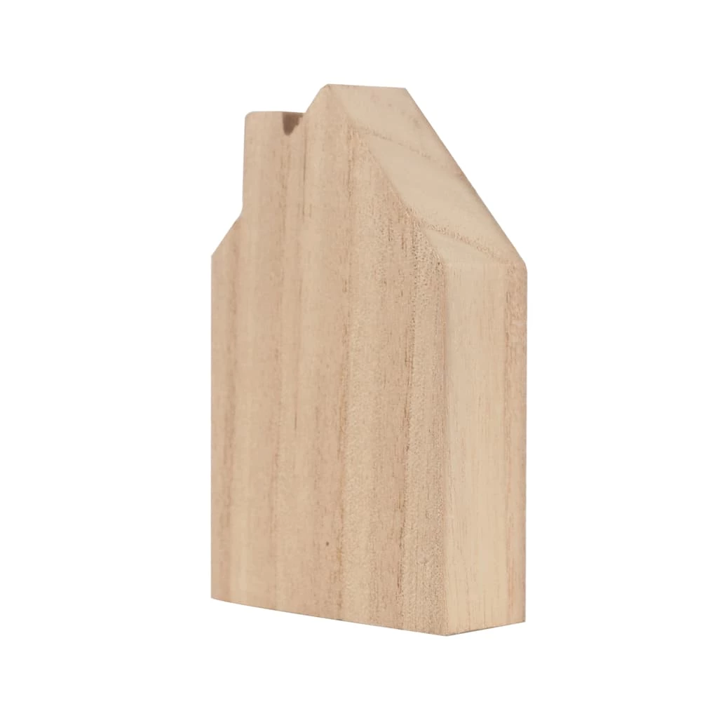 Outlet π 4" D.I.Y. Wood House Décor with Chimney by Make Market® π₯ - Image 2