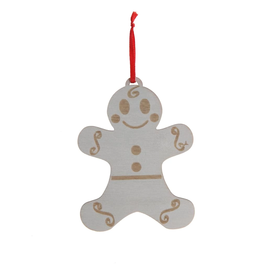 Brand new π 4.5" D.I.Y. Wood Burned Gingerbread Man Ornament by Make Market® π Christmas π