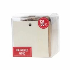 Deals π 3'' Square Unfinished Wood Ornaments, 50ct. by Make Market® π