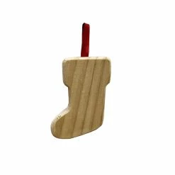 Budget 🔔 Unfinished Stocking Pine Ornament by Make Market® 🎉