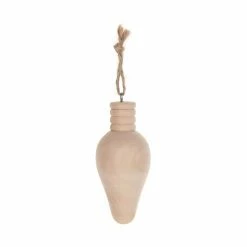 Best Pirce 😀 3.5" D.I.Y. Wood Lightbulb Ornament by Make Market® 😍