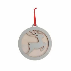 Discount 🥰 4" D.I.Y. Round Framed Deer Ornament by Make Market® 🎁 Christmas 🎉