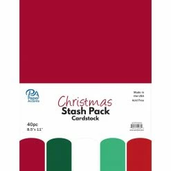 Cheap 🥰 PA Paper™ Accents ❄ Christmas Stash Pack 8.5" x 11" Cardstock, 40 sheets by PA Paper Accents 🤩