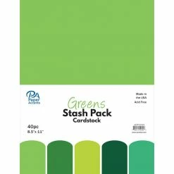 Best Sale ⌛ PA Paper™ Accents Greens Stash Pack 8.5" x 11" Cardstock, 40 sheets by PA Paper Accents 👏