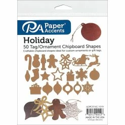 Hot Sale 👏 PA Paper™ Accents Ornament Chipboard Shapes, 50 Pieces by PA Paper Accents 🎁