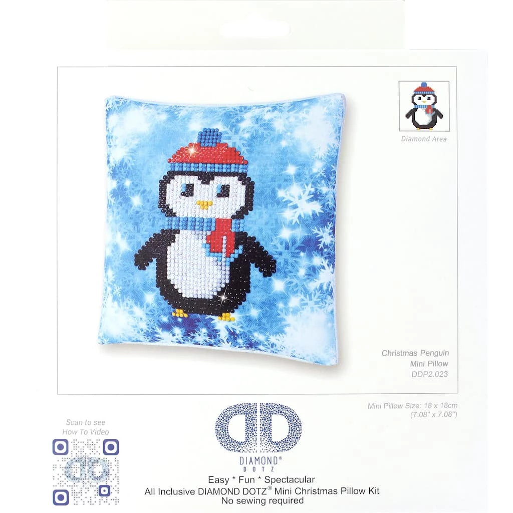 Brand new β€οΈ Diamond Dotz® π Christmas Penguin Mini Pillow Kit π - Image 2