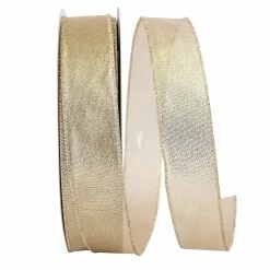 Brand new 👏 Reliant 1.5" Gold Lamé Glimmer Wired Ribbon, 50yd. 🥰