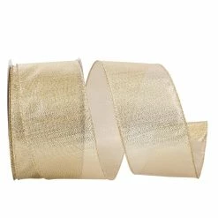 Buy 👍 Reliant 2.5" Gold Lamé Glimmer Wired Ribbon, 20yd. ✨