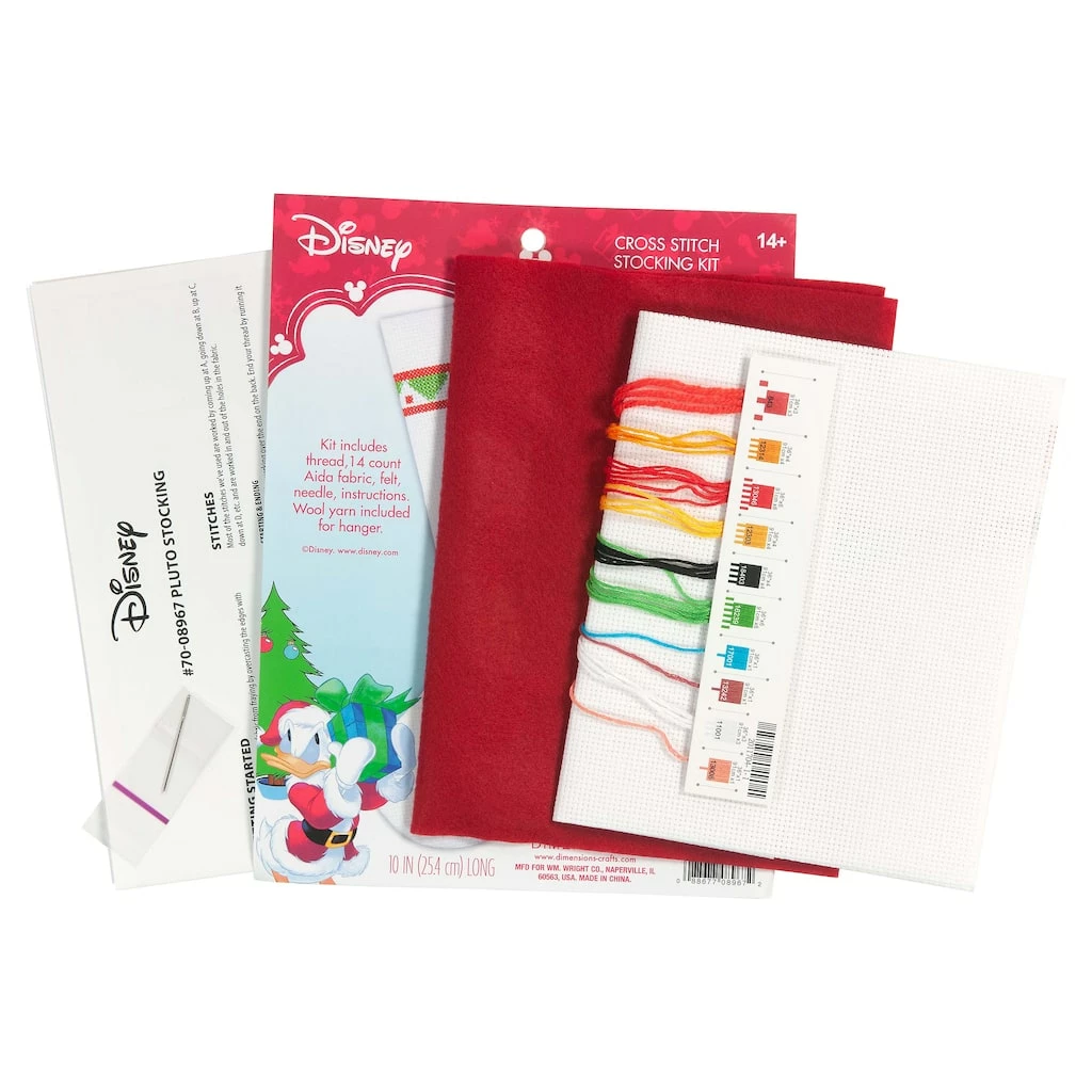Flash Sale β€οΈ Dimensions® Counted Cross Stitch Kit, Pluto Stocking β - Image 3