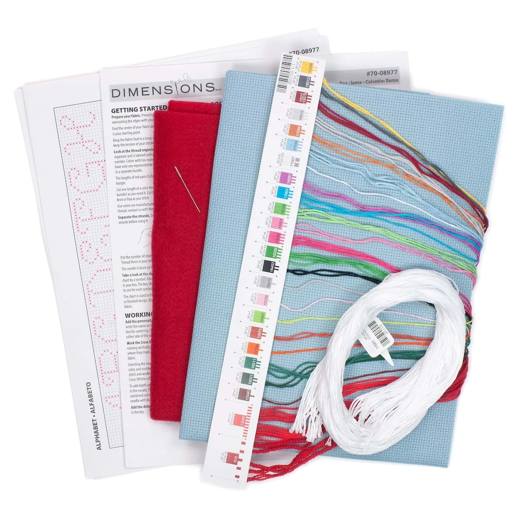 Brand new π Dimensions® Counted Cross Stitch Kit, Llama Stocking π - Image 3