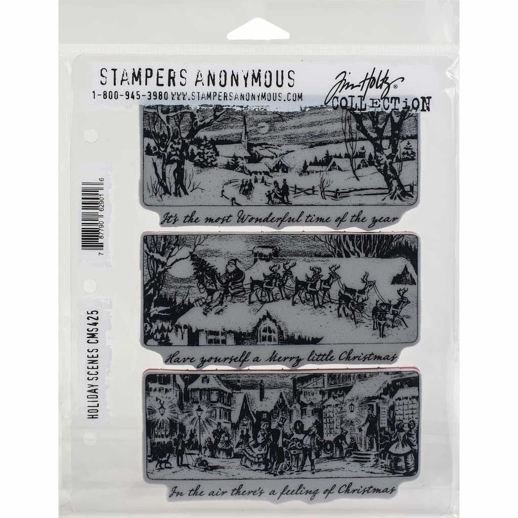 Best reviews of π Stampers Anonymous Tim Holtz® Holiday Scenes Cling Stamps π