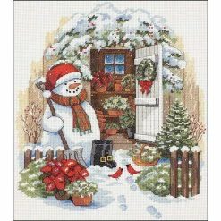 Discount ⌛ Dimensions® Garden Shed Snowman Counted Cross Stitch Kit 🔥
