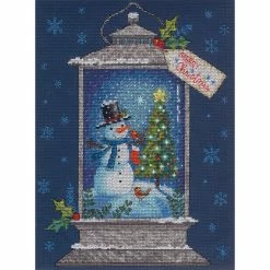 Brand new βοΈ Dimensions® Snowman Lantern Counted Cross Stitch Kit π