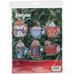 Best deal 👏 Janlynn® Cocoa Mug Counted Cross Stitch Ornaments Kit ⭐