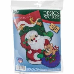 Best Sale 👍 Design Works™ Starlight Santa 18" Felt Stocking Applique Kit 🛒