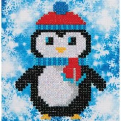Discount 🔔 Diamond Dotz® 🔔 Christmas Penguin Mini Facet Art Kit 🎁