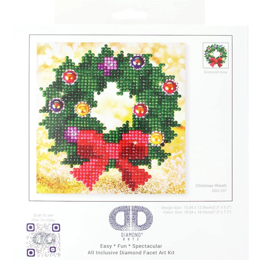 Wholesale β¨ Diamond Dotz® Mini π Christmas Wreath Facet Art Kit π - Image 2