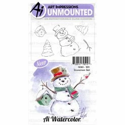 Best Pirce π Art Impressions Watercolor Snowman Cling Rubber Stamps π