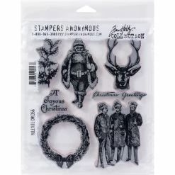 Wholesale ❤️ Stampers Anonymous Tim Holtz® Yuletide Cling Stamps 🛒
