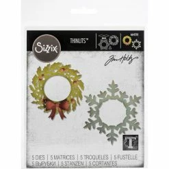 Best deal 🌟 Sizzix® Thinlits™ Tim Holtz Wreath & Snowflake Dies ✨