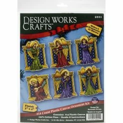 Hot Sale 🌟 Design Works™ Medieval Angels Plastic Canvas Ornament Kit 🎉