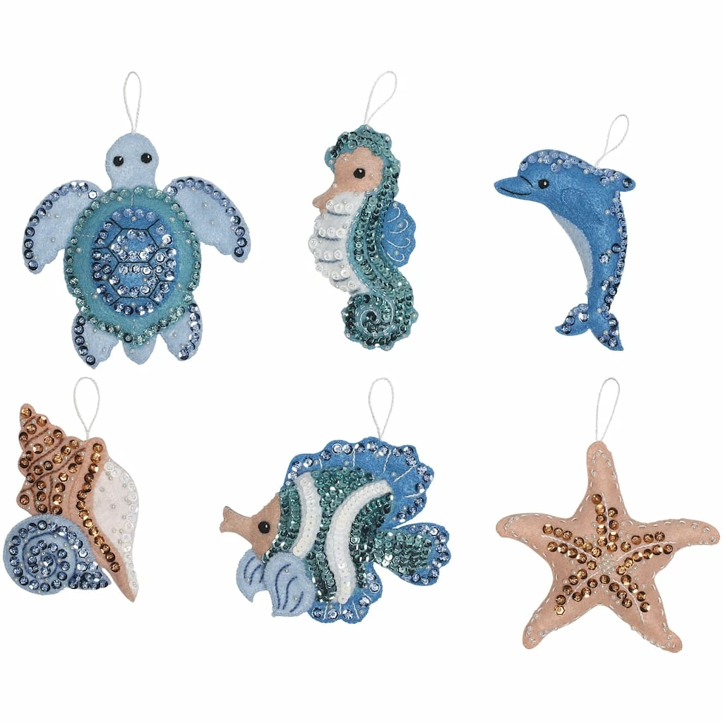 Budget 𧨠Bucilla® Under The Sea Felt Ornaments Applique Kit Set β - Image 3