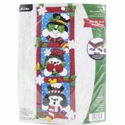 Cheapest 😀 Bucilla® See No Evil Snowmen Felt Wall Hanging Applique Kit ⭐