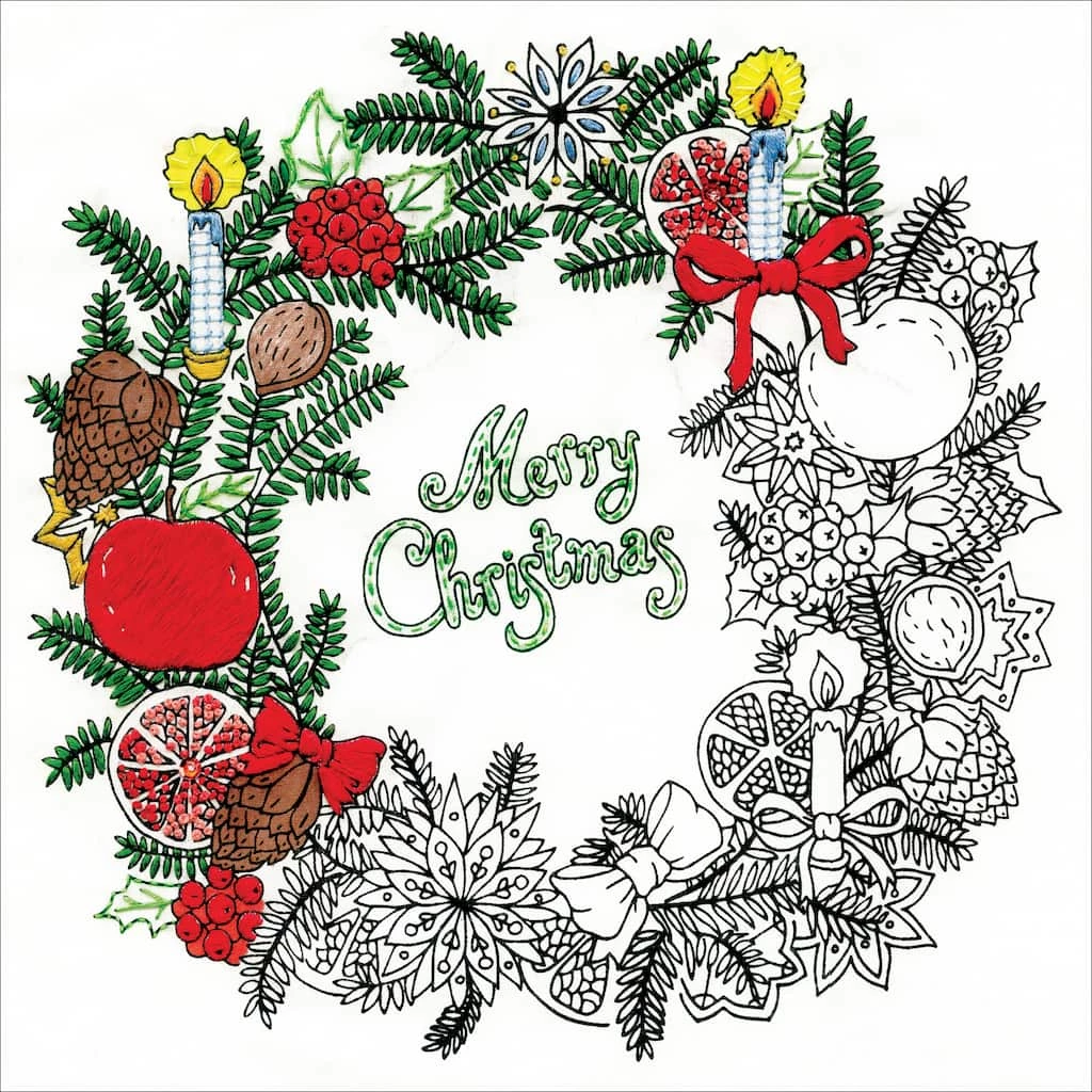 Cheapest π Design Works™ Zenbroidery™ π Christmas Wreath Stamped Embroidery Kit π§¨