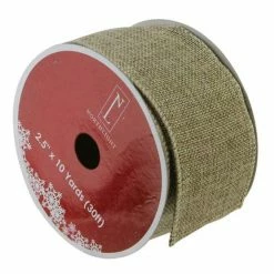 Best reviews of 🛒 2.5" x 10yd. Wired Faded Burlap 🎄 Christmas Ribbon by Northlight 😀