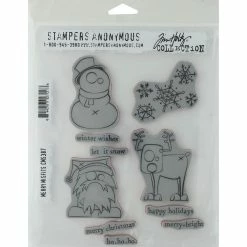 Budget 💯 Stampers Anonymous Tim Holtz® Merry Misfits Cling Mount Stamp Set 💯