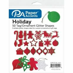 Flash Sale 🎉 PA Paper™ Accents Glitter Ornament Shape Tags Set by PA Paper Accents 🎉