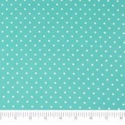 Buy 🔔 SINGER ❄ Christmas Aqua Dots Cotton Fabric 🎁