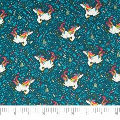 Cheapest ✨ SINGER 🎁 Christmas Unicorn Cotton Fabric 🔔