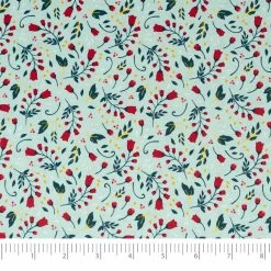 New 🔥 SINGER 🎁 Christmas Tiny Flowers Cotton Fabric 🔔